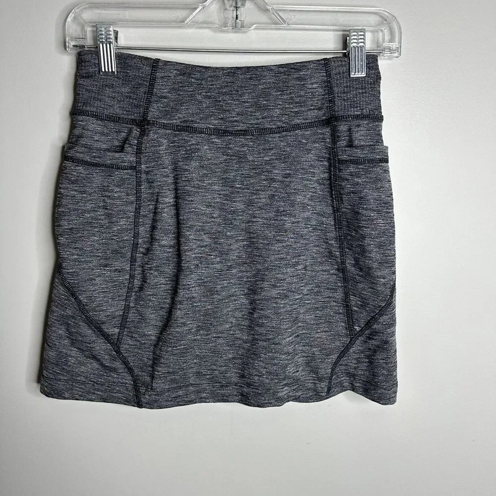 Women's Athleta Size XXS/S Heather Grey‎ Excursion Skirt Athletic Tennis Pockets
